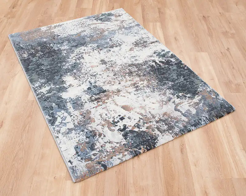 Mastercraft galleria 063 0395 7656 Blue, Multicoloured Living Room Moroccan Rug.
