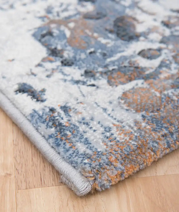 Mastercraft galleria 063 0395 7656 Blue, Multicoloured Living Room Moroccan Rug.