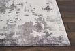 Nourison prismatic prs12 silver grey Grey Living Room Wool Rug.