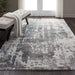 Nourison prismatic prs12 silver grey Grey Living Room Wool Rug.