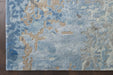 Nourison prismatic prs17 denim Blue, Grey Living Room Wool Rug.
