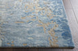 Nourison prismatic prs17 denim Blue, Grey Living Room Wool Rug.