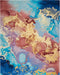 Nourison prismatic prs18 multi Blue, Multicoloured Living Room Wool Rug.
