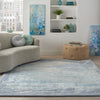 Nourison prismatic prs19 seafoam silver Grey, Multicoloured Living Room Wool Rug.