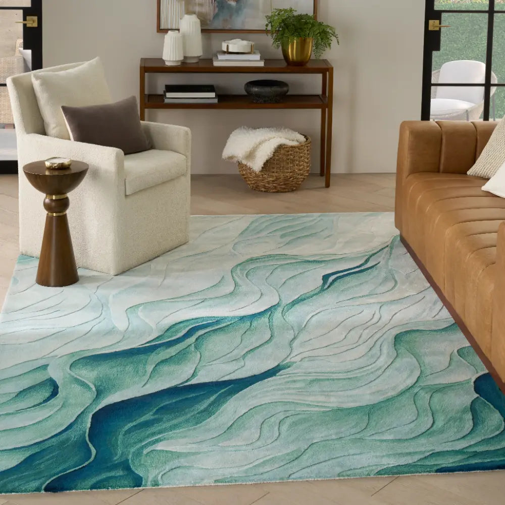 PRISMATIC PRS42 Silver Green Grey Rug — RugsDirect Online