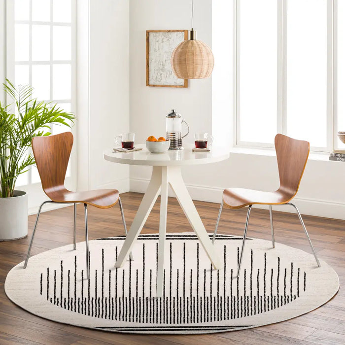ENSO Scandi Geometric White/Black Rug