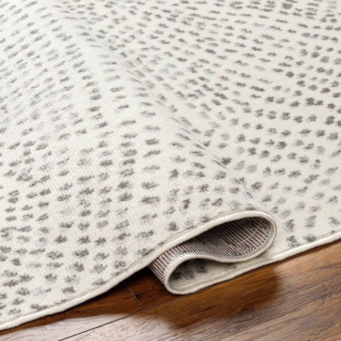 YONINA Scandi Modern Beige/Grey Polka Dot Rug