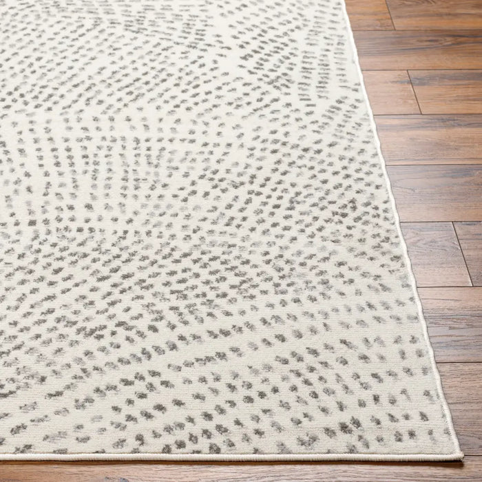 YONINA Scandi Modern Beige/Grey Polka Dot Rug