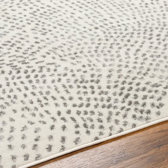 YONINA Scandi Modern Beige/Grey Polka Dot Rug