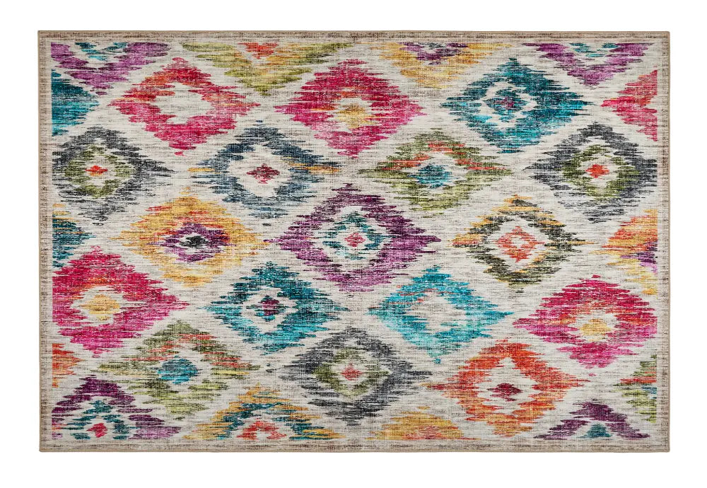 Hug Rug Eco-Washable Painted Ikat