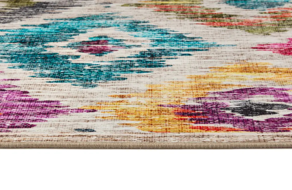 Hug Rug Eco-Washable Painted Ikat