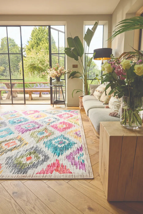 Hug Rug Eco-Washable Painted Ikat