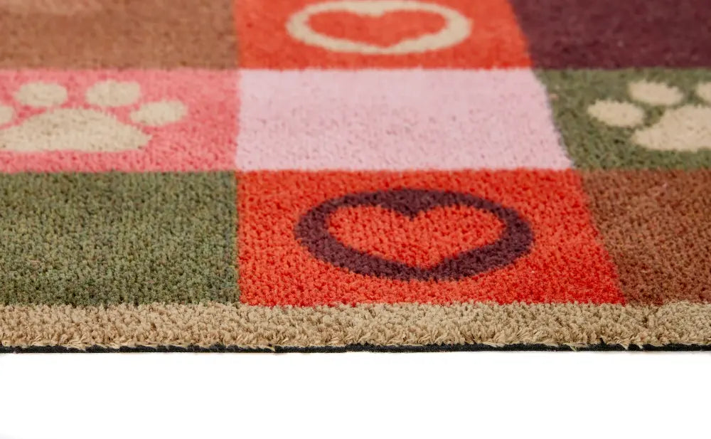 Hug Rug Multi Hug Rug Washable Patchwork Paws Multi Pink Rug — RugsDirect Online