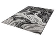 Asiatic patio pat19 black marble Black Outdoor  Striped Rug.