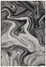 Asiatic patio pat19 black marble Black Outdoor  Striped Rug.