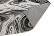 Asiatic patio pat19 black marble Black Outdoor  Striped Rug.