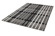 Asiatic patio pat22 black grid Black Outdoor  Striped Rug.