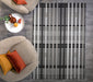 Asiatic patio pat22 black grid Black Outdoor  Striped Rug.