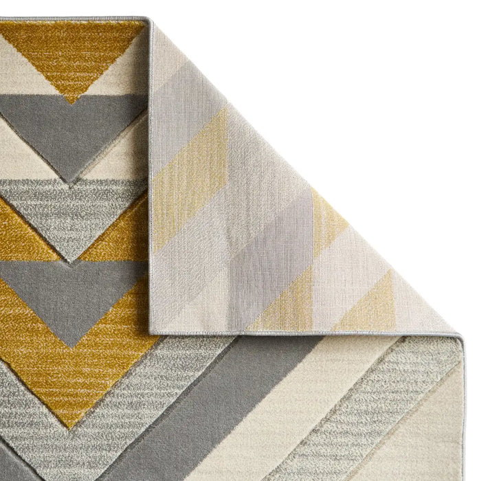 Think Rugs pemboke g2075 beige yellow Yellow, Beige Living Room  Rug.