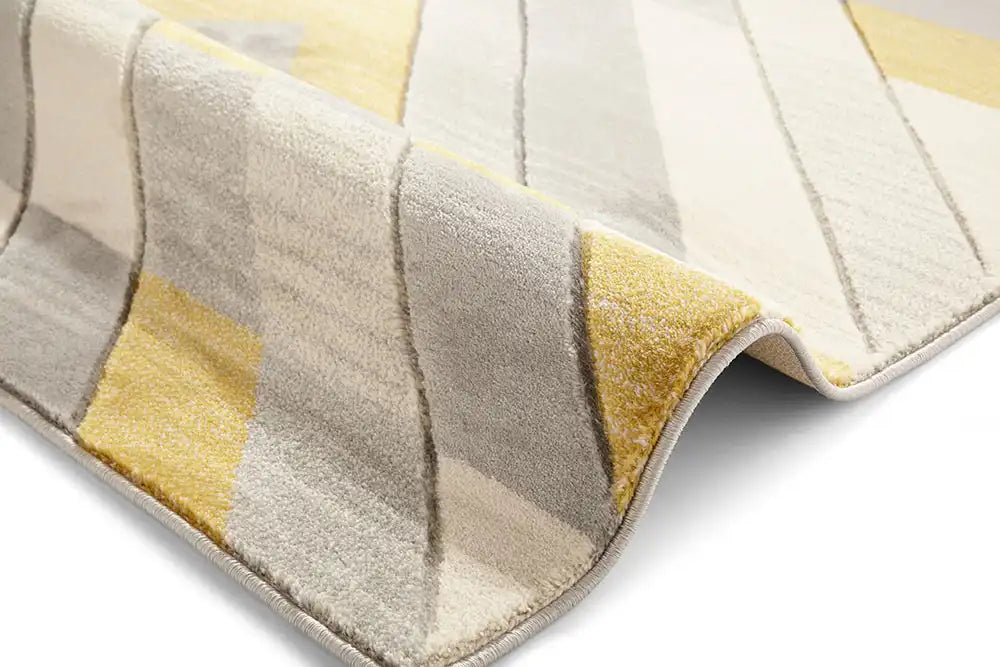 Think Rugs pemboke g2075 beige yellow Yellow, Beige Living Room  Rug.