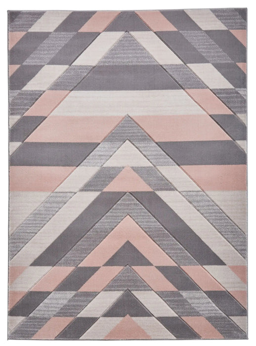 Think Rugs pemboke g2075 grey rose Grey, Pink Living Room  Rug.