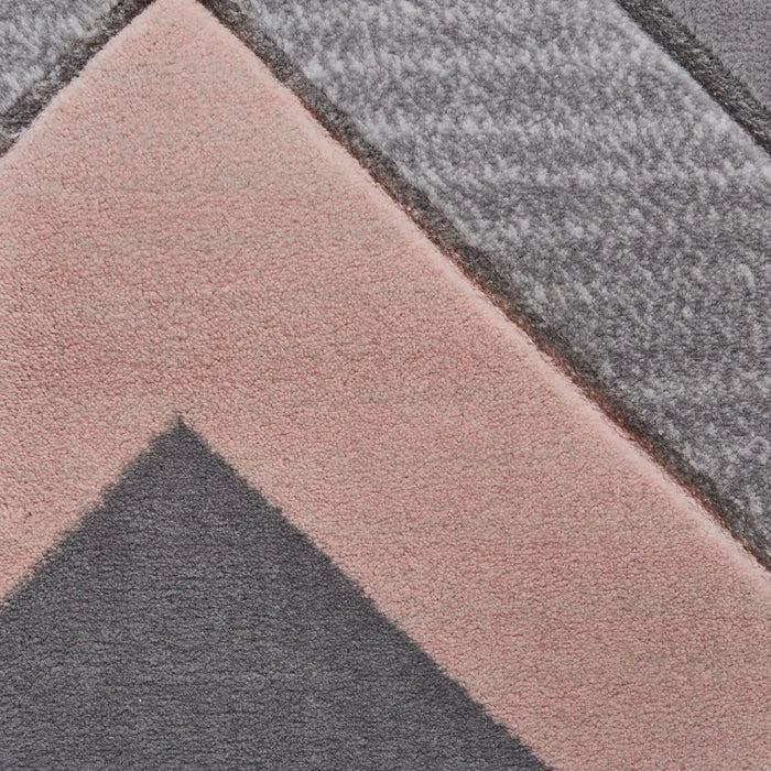 Think Rugs pemboke g2075 grey rose Grey, Pink Living Room  Rug.