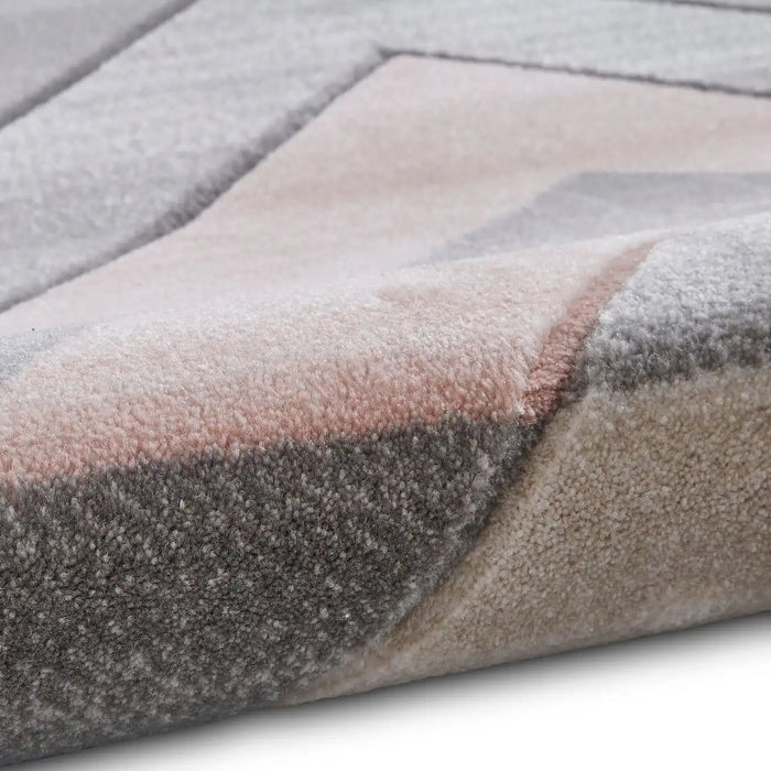 Think Rugs pemboke g2075 grey rose Grey, Pink Living Room  Rug.