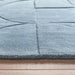 Origins penny steel blue Blue Living Room Wool Rug.