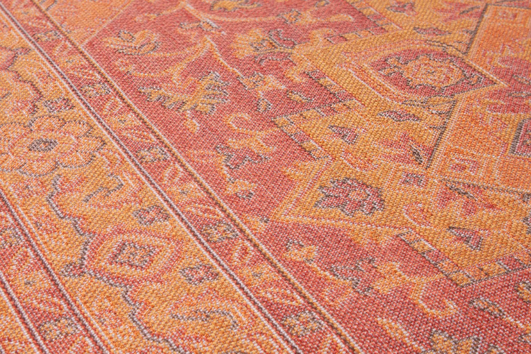  persian outdoor orange red    Rug.