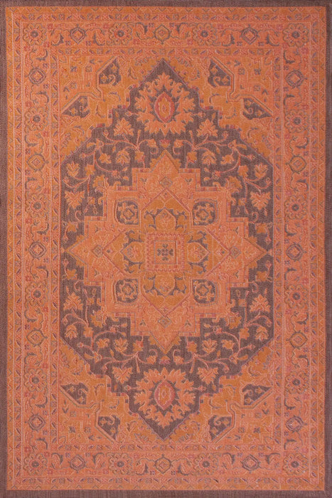  persian outdoor orange black    Rug.