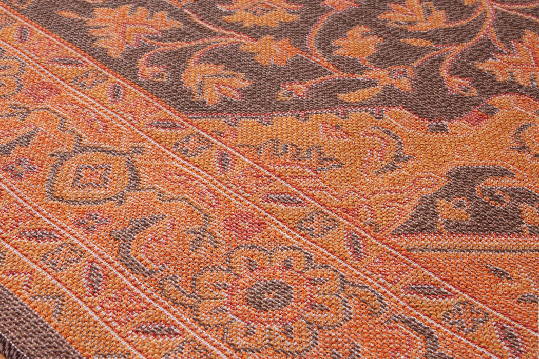  persian outdoor orange black    Rug.