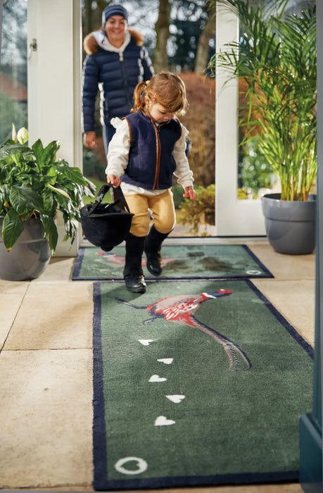 Patterned Hug Rug Pheasant 2 (Green) Runner