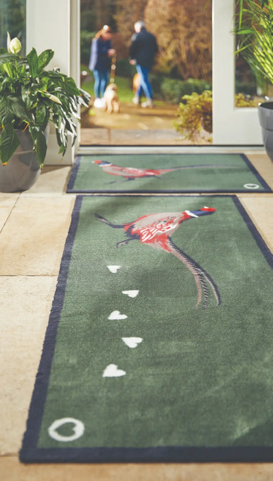 Patterned Hug Rug Pheasant 2 (Green) Runner