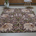 Morris & Co pimpernel aubergine 028805 Brown, Multicoloured Living Room Wool Rug.
