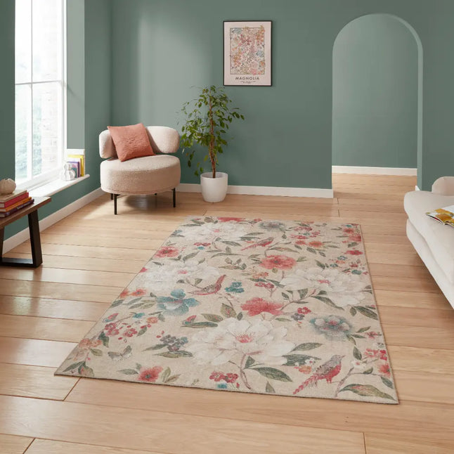 Catherine Lansfield Pippa Floral Natural - Washable