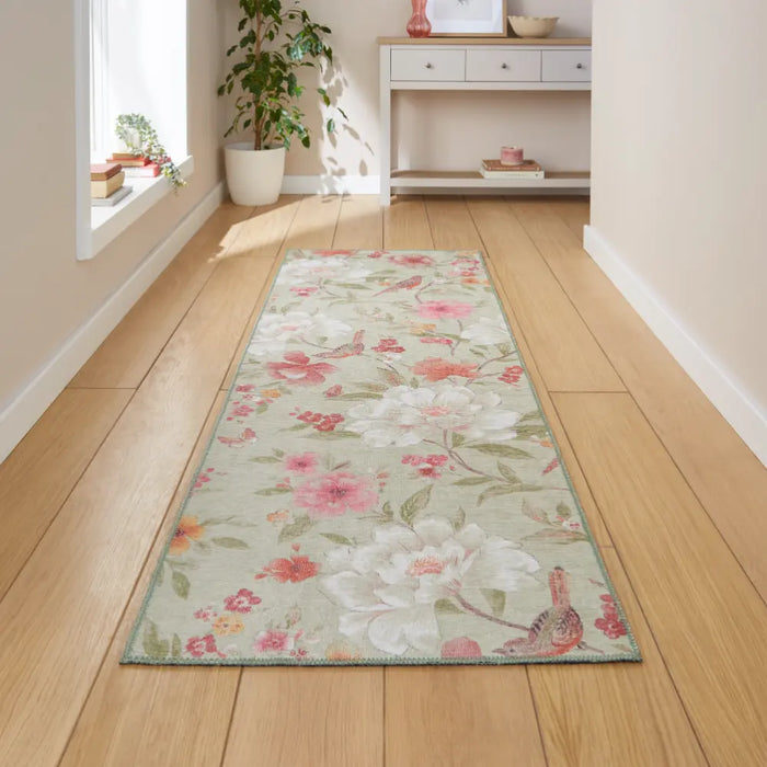 Catherine Lansfield Pippa Floral Sage Green - Washable