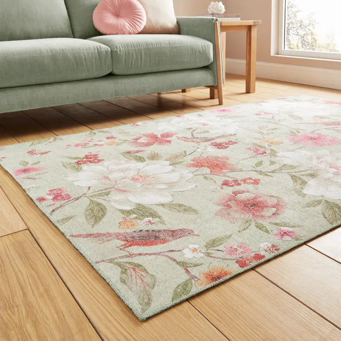 Pippa Floral Sage Green - Washable