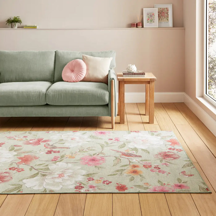 Pippa Floral Sage Green - Washable