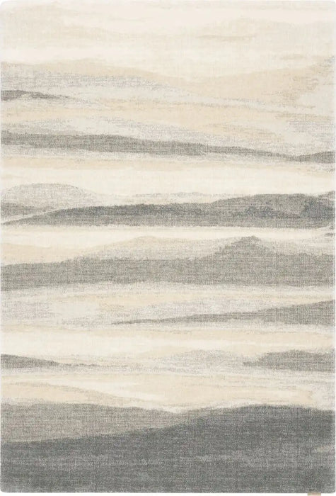 Agnella platinum elidu grey Grey, Beige Living Room Natural Fibre Rug.