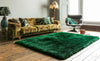 Asiatic plush emerald Green Living Room Shaggy Rug.