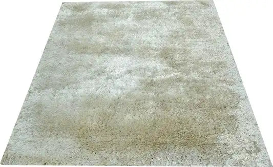 Asiatic plush pearl Ivory Living Room Shaggy Rug.