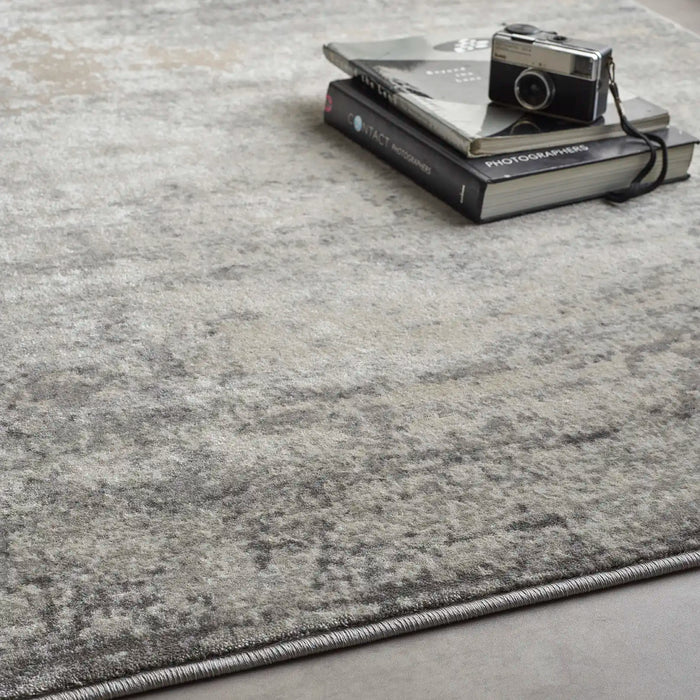 Origins artic poetic reflection Grey Living Room Geometric Rug.
