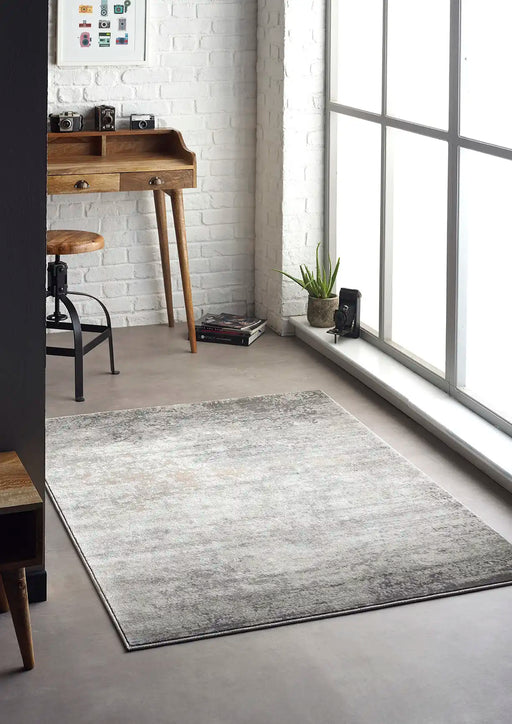 Origins artic poetic reflection Grey Living Room Geometric Rug.
