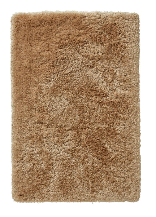 Think Rugs polar pl95 beige Beige Living Room Shaggy Rug.