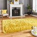 Think Rugs polar pl95 yellow Yellow Living Room Shaggy Rug.