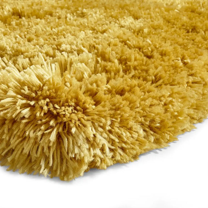Think Rugs polar pl95 yellow Yellow Living Room Shaggy Rug.