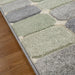 Oriental Weavers portland 172 g Green, Grey, Cream Living Room Geometric Rug.