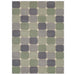 Oriental Weavers portland 172 g Green, Grey, Cream Living Room Geometric Rug.