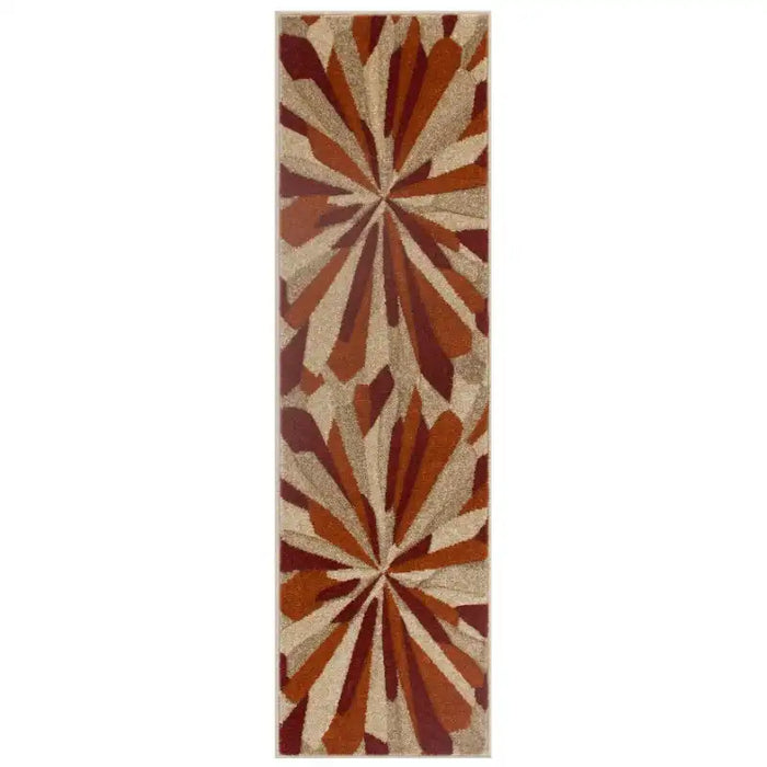 Oriental Weavers portland 3337 e Beige, Ivory, Orange Living Room Geometric Rug.