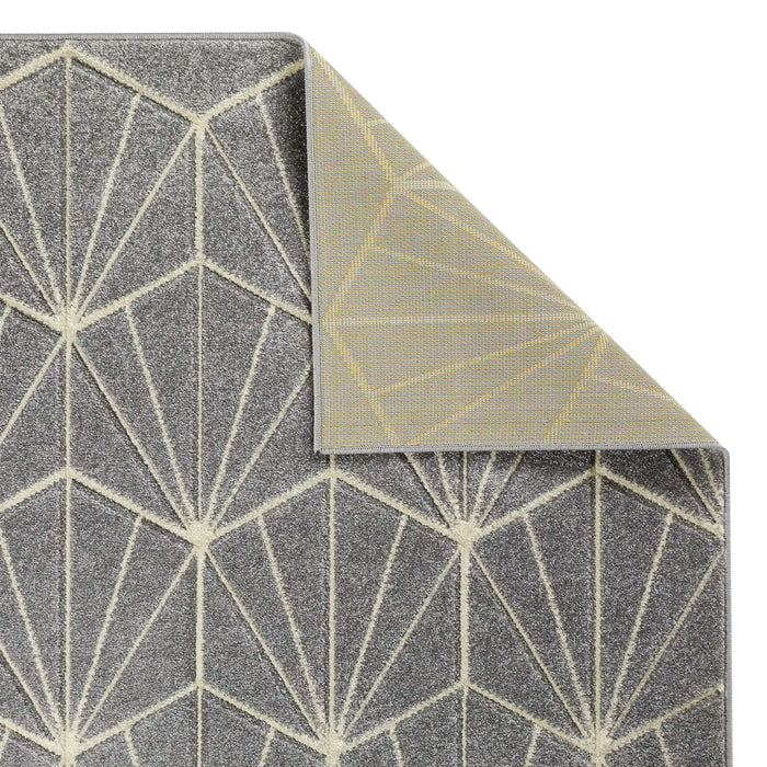 Oriental Weavers portland 750 n Grey, Cream Living Room Geometric Rug.